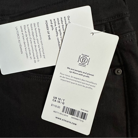 NWT Athleta Flex Kick Flare Jean - Black - Size 10 Tall (10T) - Picture 9 of 11